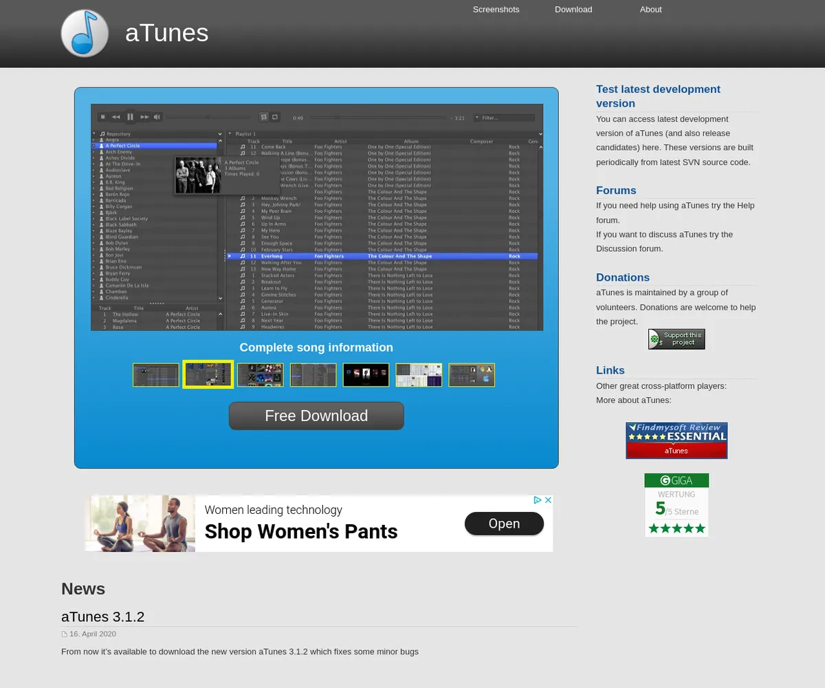 公式サイト スクリーンショット