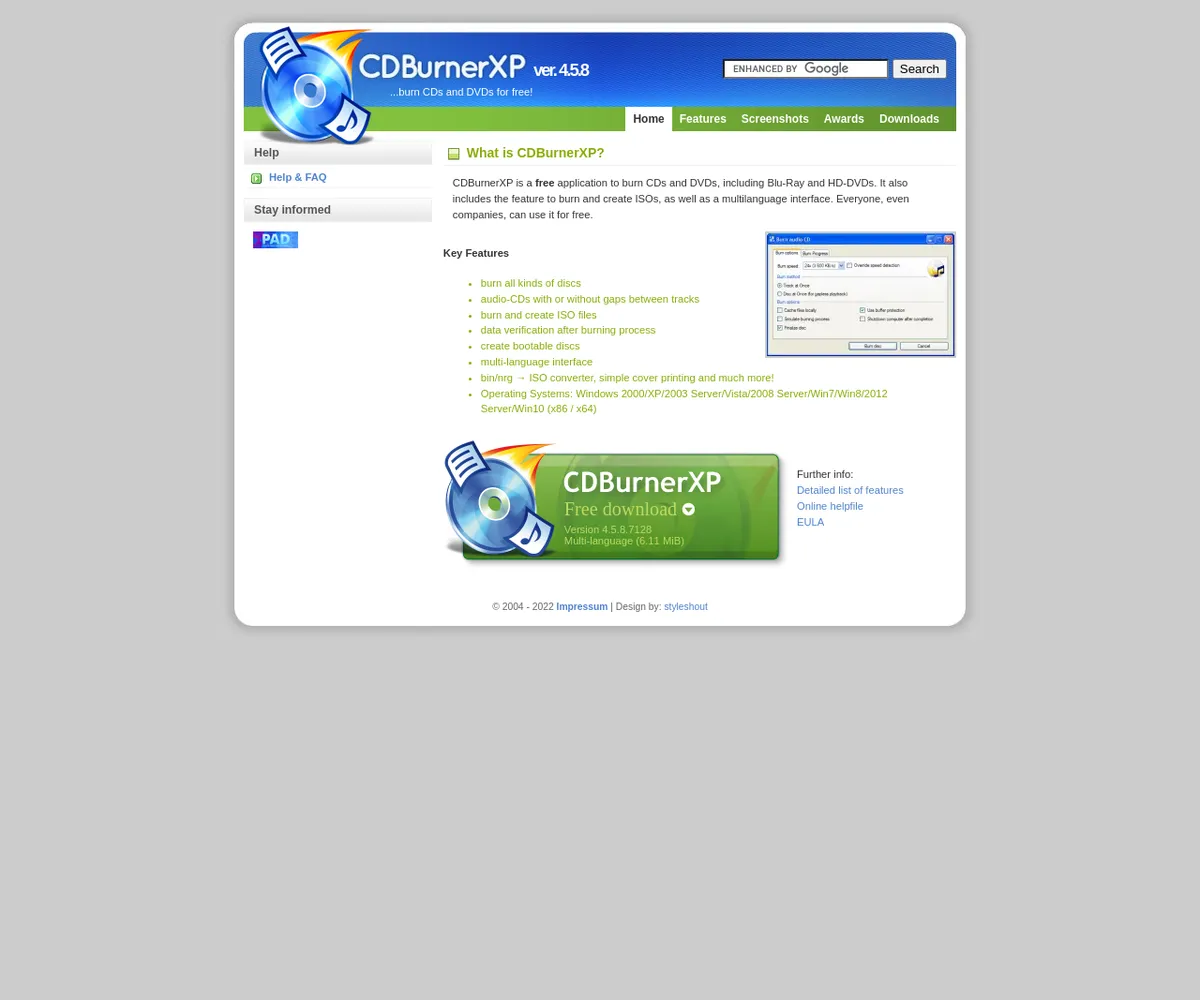 公式サイト スクリーンショット