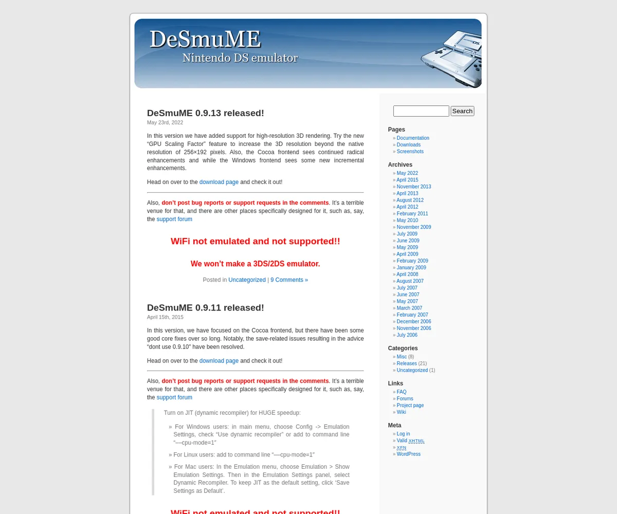 公式サイト スクリーンショット