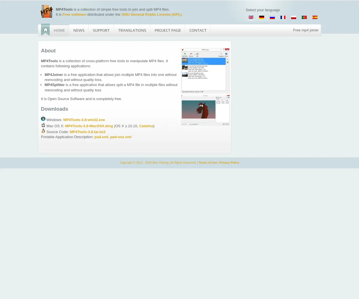 公式サイト スクリーンショット