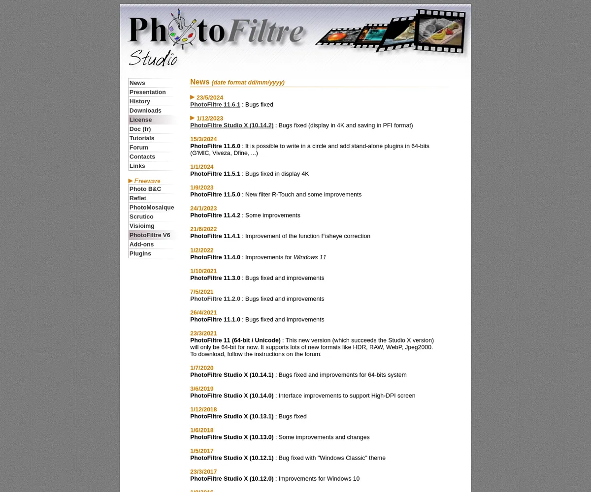 公式サイト スクリーンショット