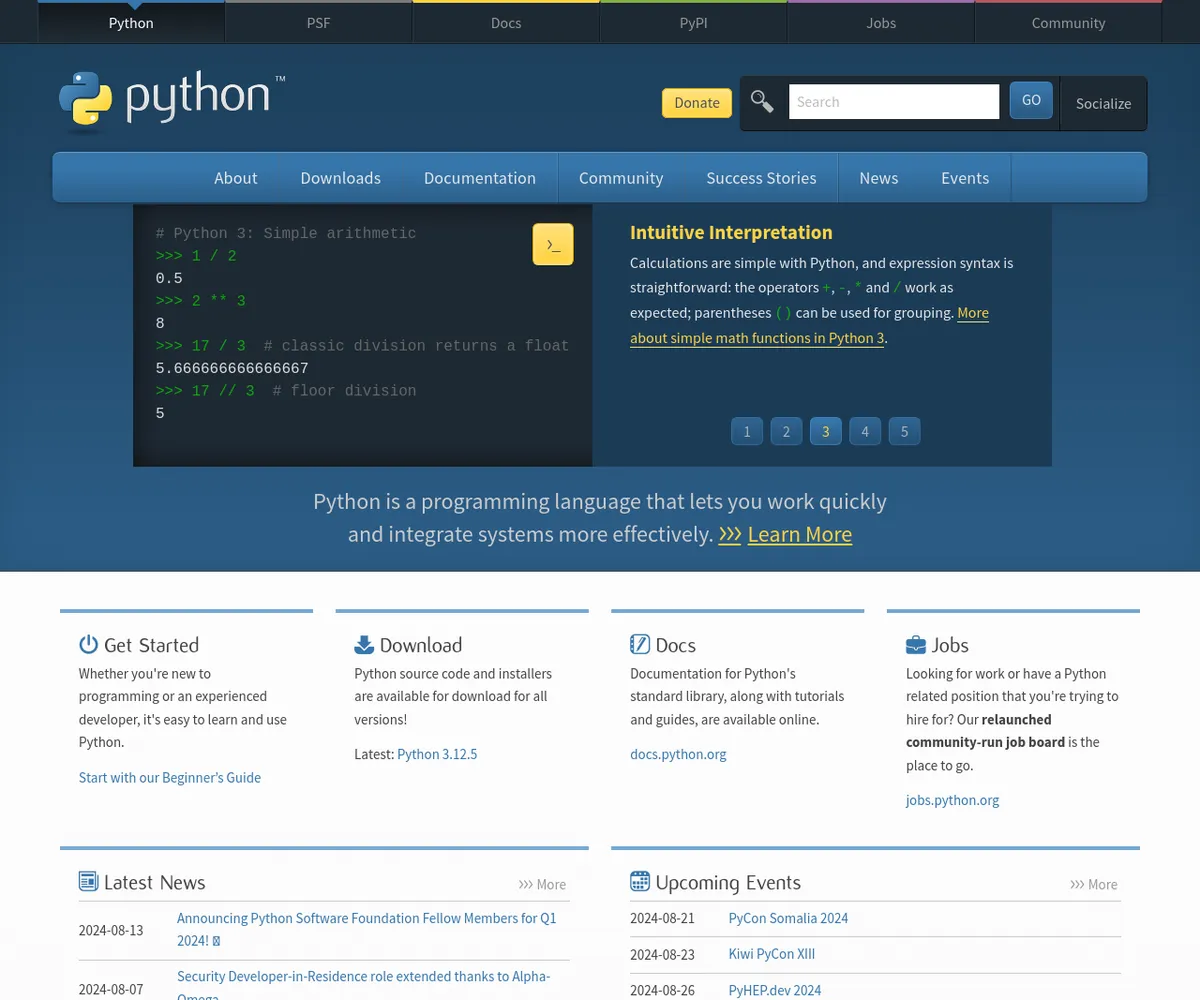 公式サイト スクリーンショット